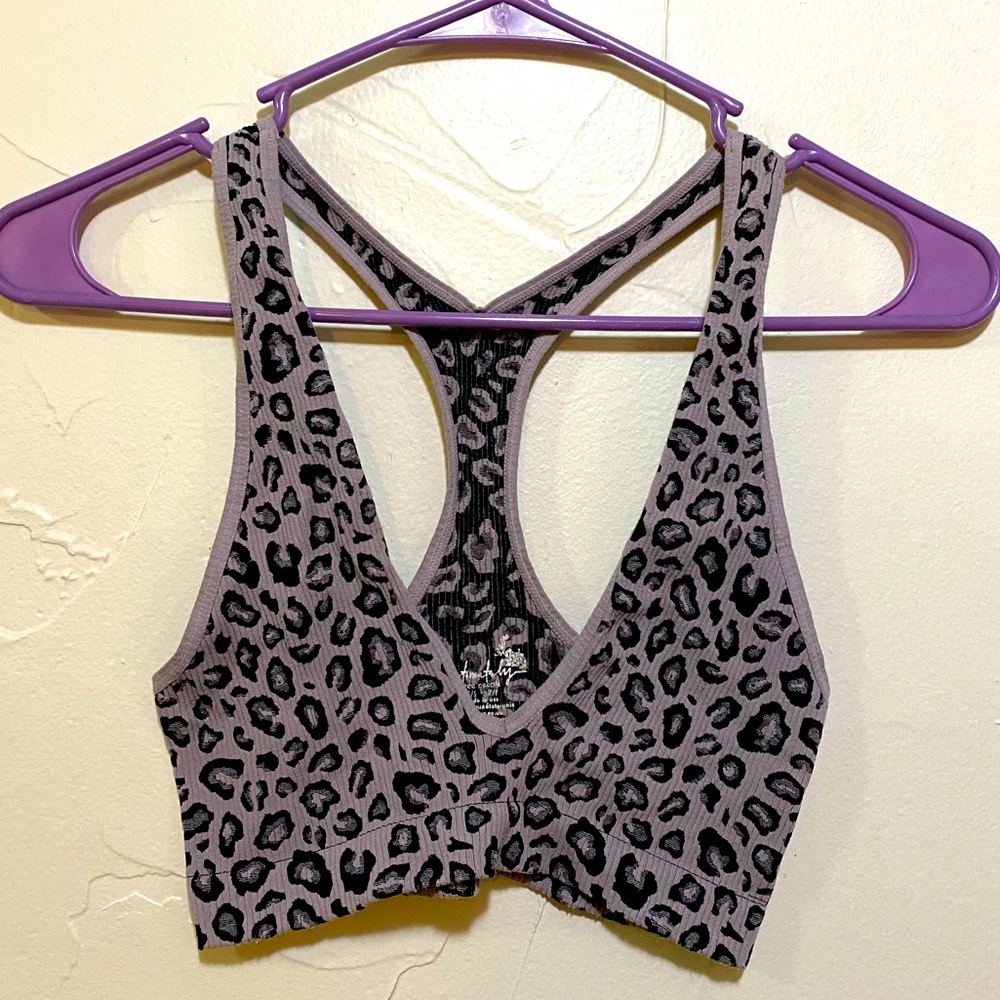 Free People Rockie Leopard Print Bralette XS